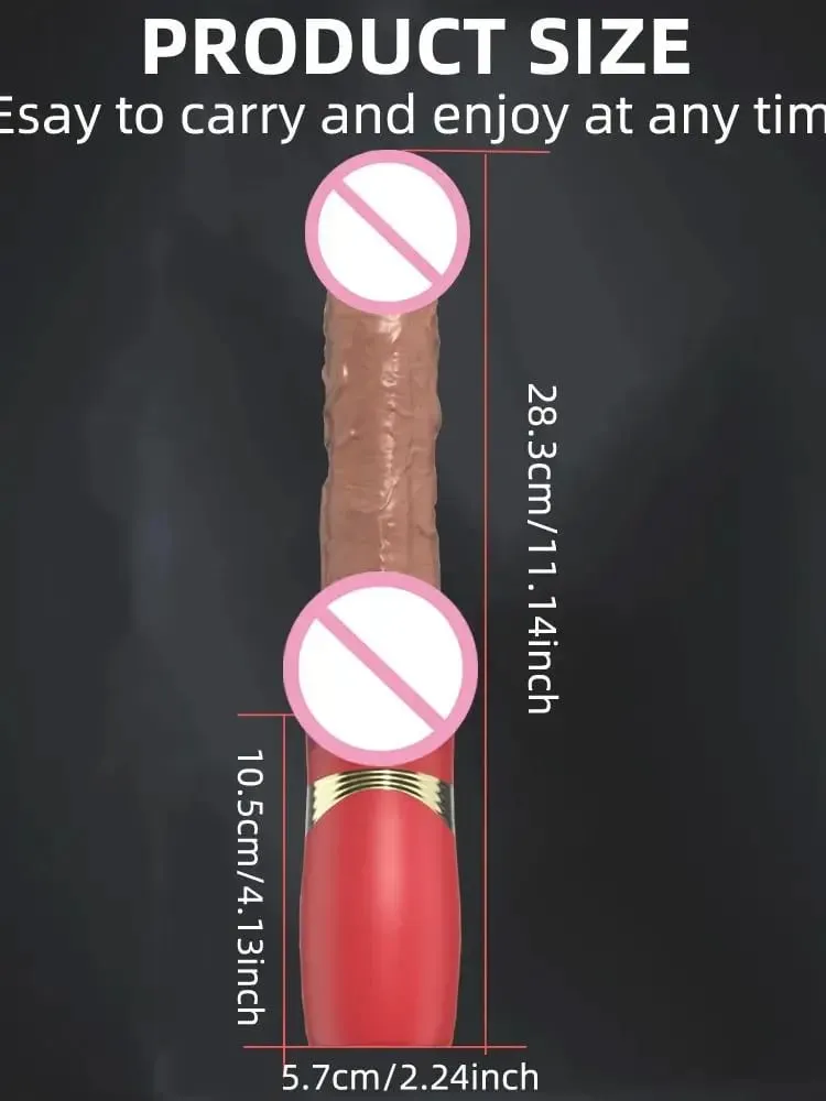 난방 및 텔레스코픽 기능이있는 여성을위한 현실적인 추진 딜도 바이브레이터 항문 질 자극기 커플 섹스 토이 — image 3