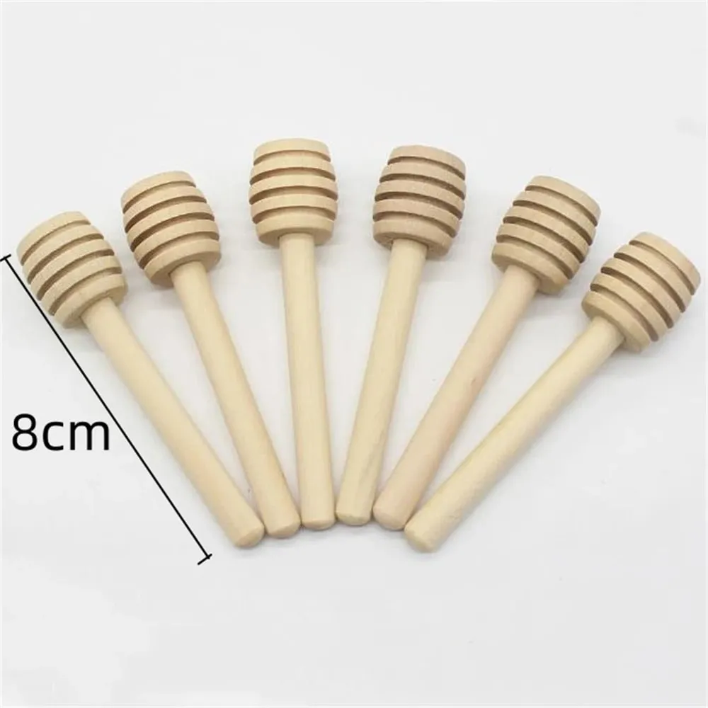 100 ชิ้นไม้น้ำผึ้ง Dipper Stick Server สำหรับน้ำผึ้ง Dispense Drizzle น้ำผึ้ง