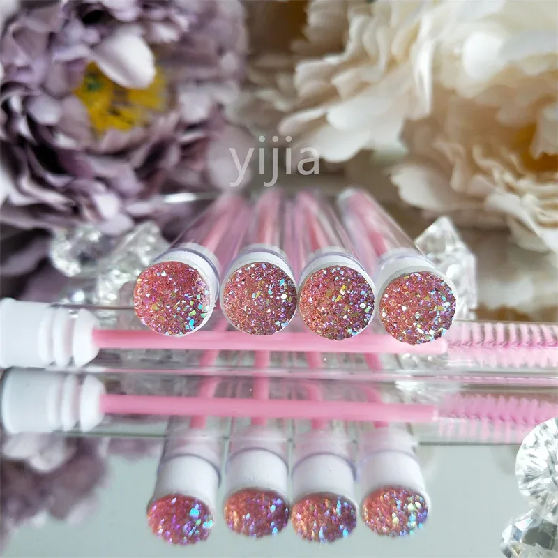 10 pz Riutilizzabile Ciglia Pennello Tubo per Estensione Ciglia Usa E Getta Mascara Bacchette Sopracciglio Applicatore Pennello Ciglia Pennelli — image 15