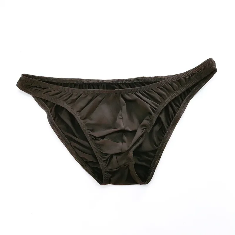 Rosa Herren-Slips, Nylon-Spandex, bequeme, atmungsaktive Unterhose mit niedriger Taille, schnell trocknende Herren-Bikini-Unterwäsche aus Eisseide — image 2