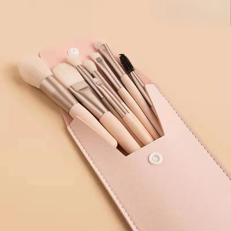 Sada jemných nadýchaných štětců na make-up pro kosmetiku Foundation Blush Powder Eyeshadow Kabuki Blending Makeup Brush Beauty Tool 8 ks/šarže — image 11