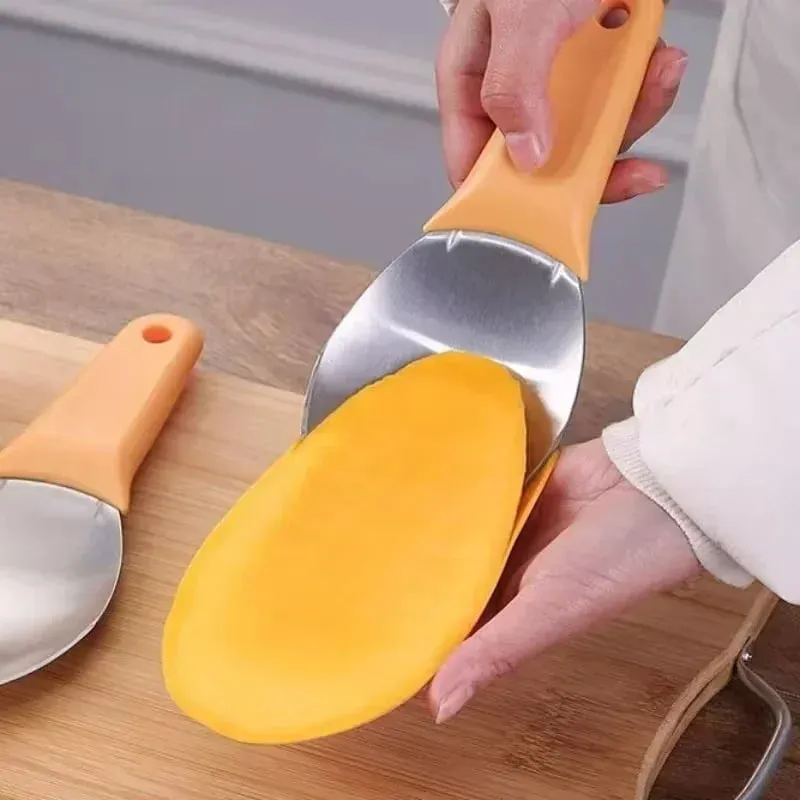Gorąca wielofunkcyjna łyżka do mango Mango nóż do cięcia granulatu narzędzie obieraczka obieraczka Mango miarka do awokado kuchenne narzędzie do owoców — image 3