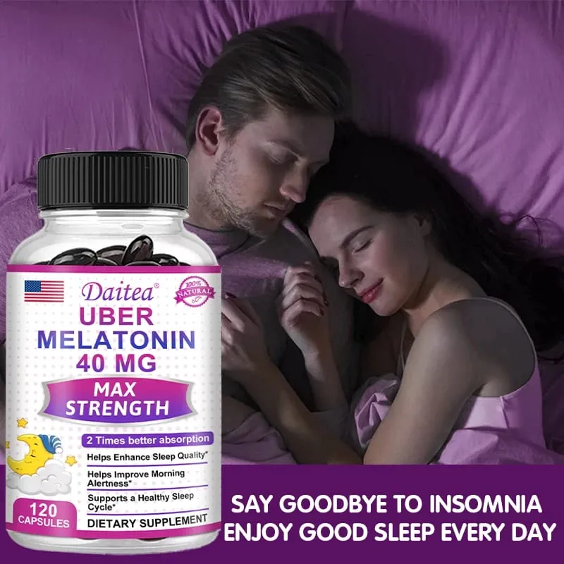Les capsules Daitea Super Melatonin-40 mg contiennent de la vitamine C vous aident à vous endormir plus rapidement, à soulager l'insomnie et à améliorer la qualité du sommeil. — image 5