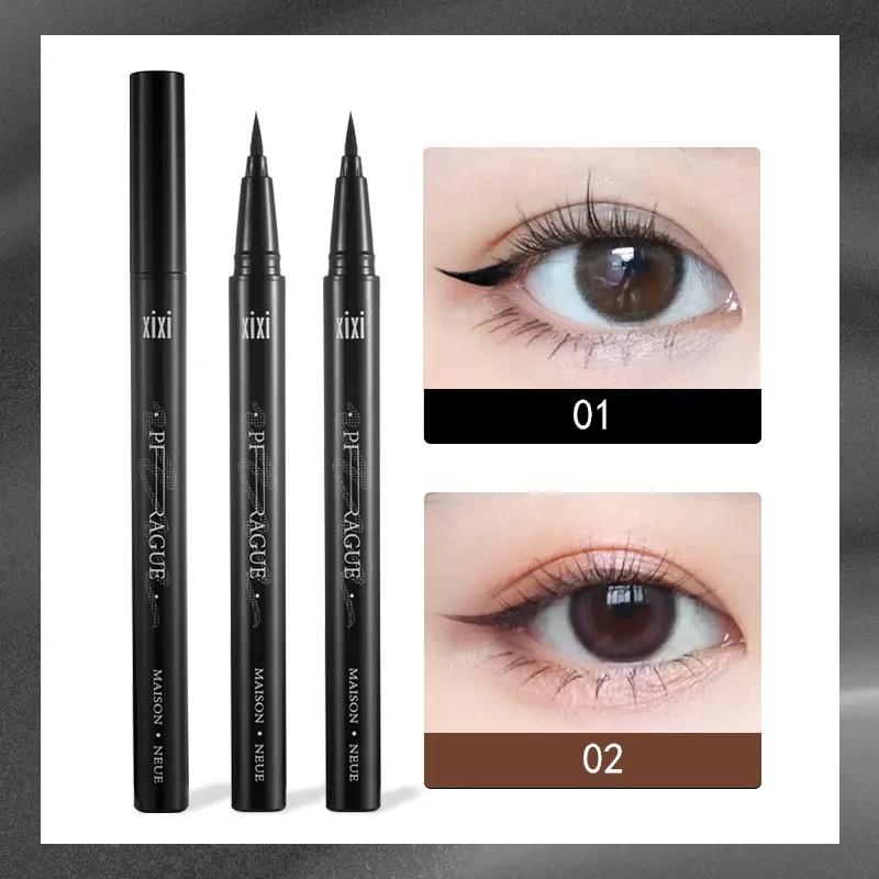 2 kolory makijaż oczu eyeliner w płynie długotrwały wodoodporny i nie blaknący narzędzia do makijażu szybkoschnący eyeliner bez efektu halo — image 5