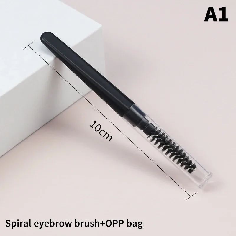 ★▲1PC bærbare øjenskygge makeup børster Rejsestørrelse Makeup børster Øjenbryn Silikone Glit Essentielle kosmetiske værktøj med låg — image 8