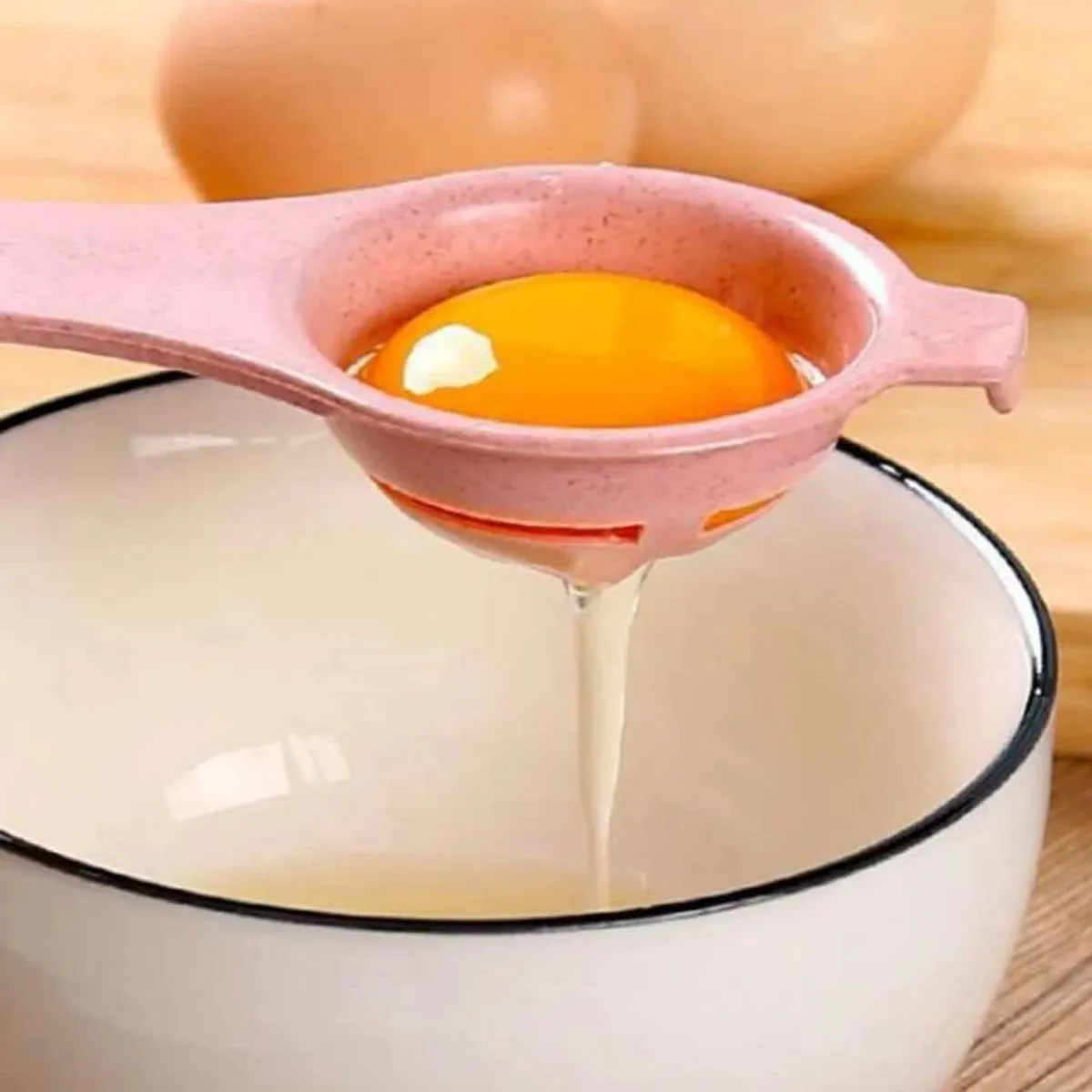 Egg Separator For Raw Eggs,Wheat Stalk Egg Yolk White Separator Divider Tool Kitchen Baking Gadget (4pcs) — image 2
