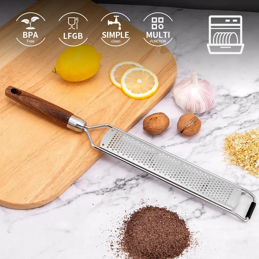 Stainless Steel Cheese Grater Slicer Lemon Zester Chocolate Chopper Fruit Peeler Planer Non-Slip Handle Lightweight Cook Gadgets — image 5