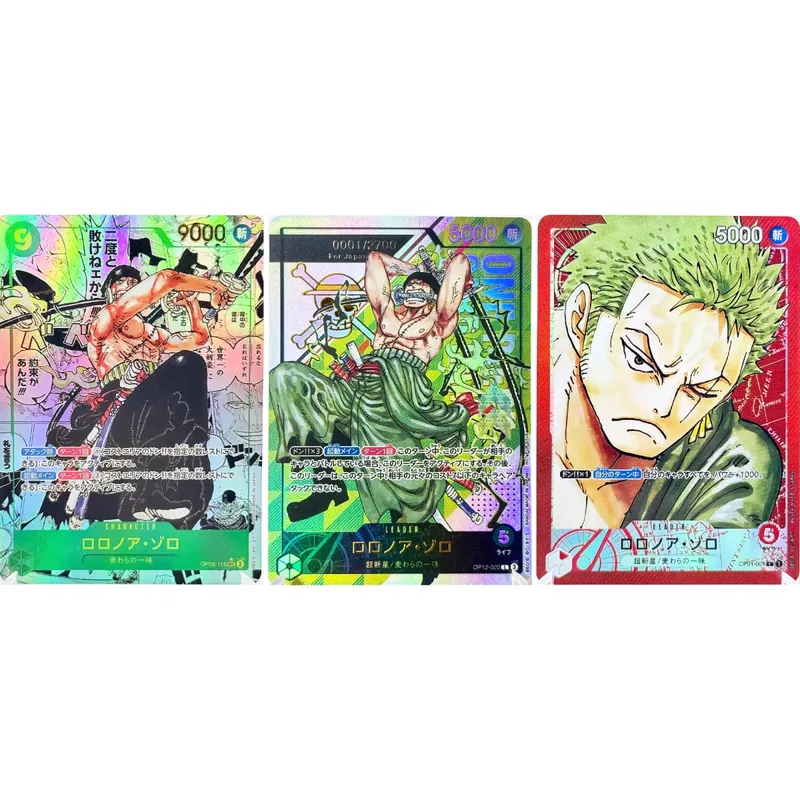 One Piece Roronoa Zoro Series Set Championship Treasure Cup Promo Anime Collectibles Carte replica fai da te Carta texture — image 13