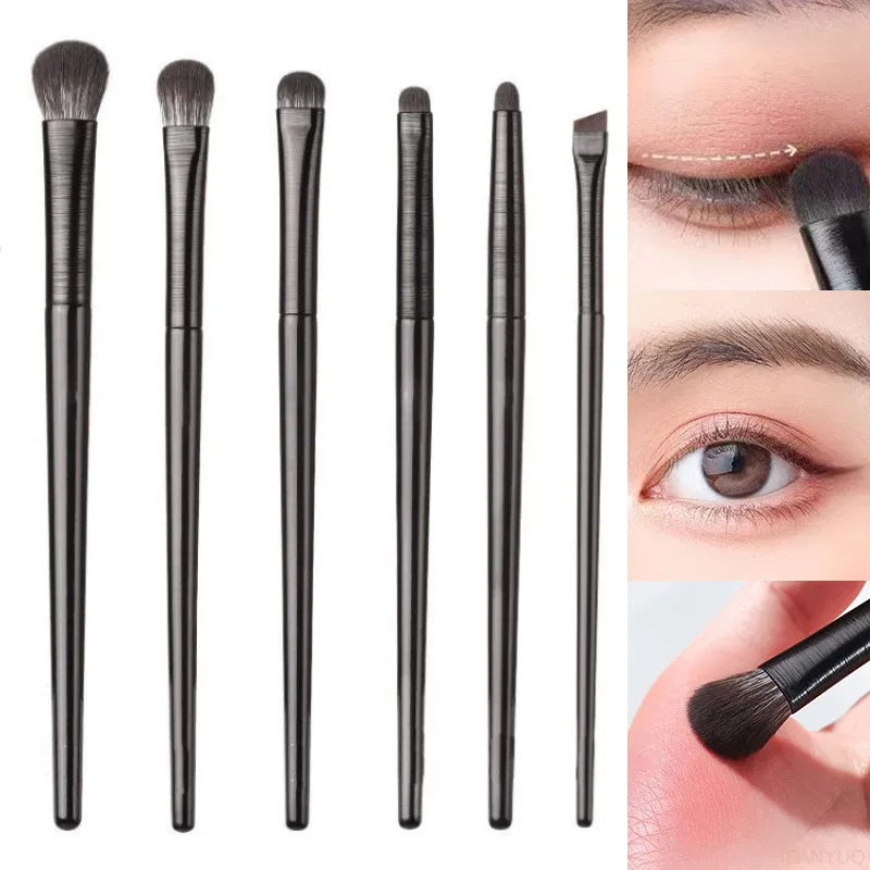 2/6/10 ST Ögonsminkborstar Set Professionell mjuk precisionsögonskugga Eyeliner Ögonbrynsborste Kvinnor Ansiktsskönhet Kosmetiskt verktyg — image 2