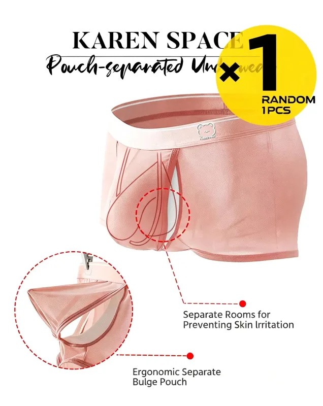 Roupa interior boxer de seda gelo masculina, cuecas de malha fina respirável de secagem rápida, cintura elástica conforto roupa interior de verão, 1 peça aleatória — image 4