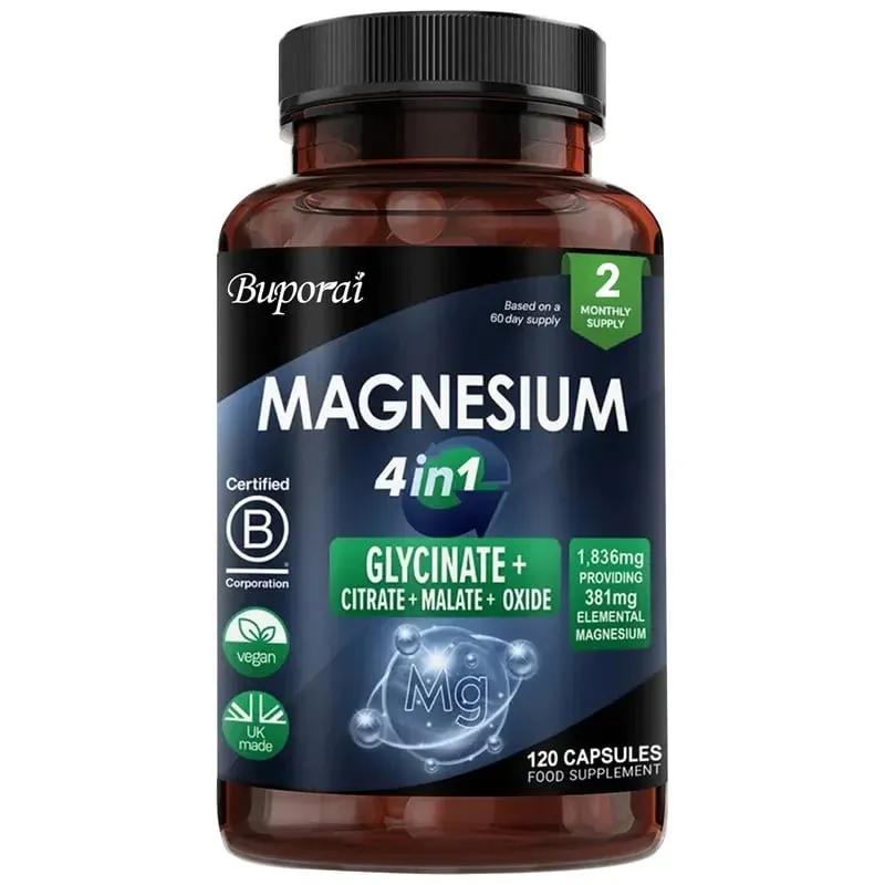 Magnesium 4-in-1 Complex - Supports Immune Health Promotes Muscle Relaxation and Bone Health and Helps Improve Sleep — image 9
