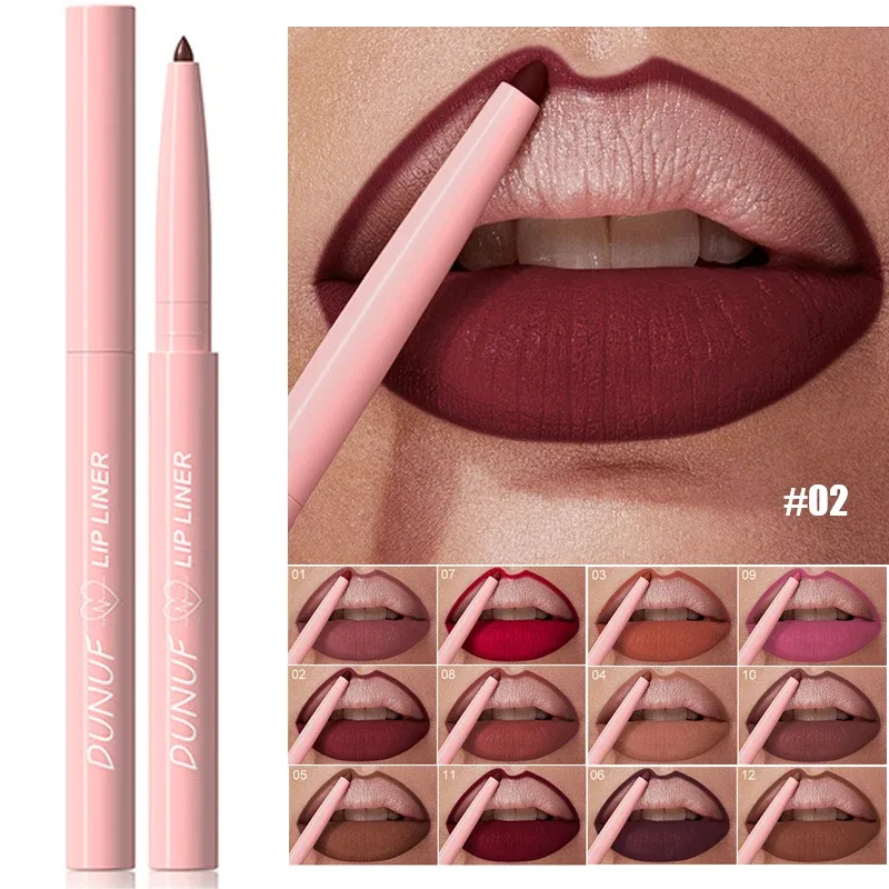 1PC Waterproof Matte Lip Liner Contours Lips in Shades Sexy Red Lipstick Matte Red Brown Lipliner Pencil Makeup Slim Lip Outline — image 4