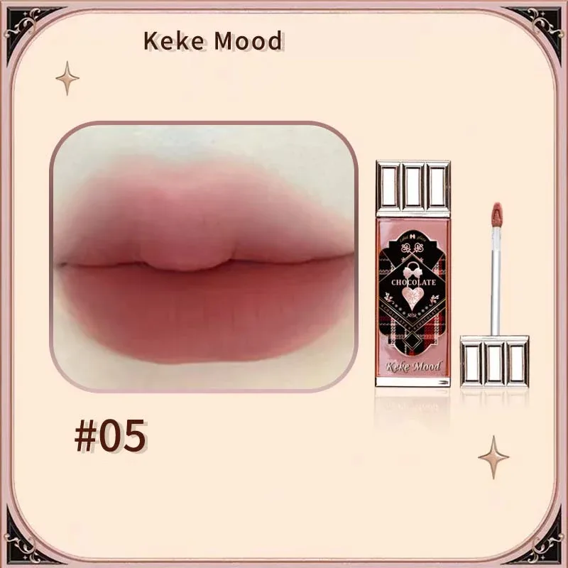 Cioccolato Nuvola Lucidalabbra Velluto opaco Applicazione liscia Smalto per labbra Mousse Marrone Rosso Rossetto liquido Trucco Tinta labbra Cosmetici — image 9