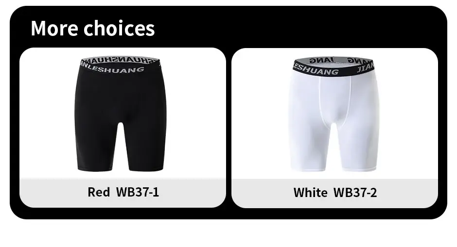 1/5 Pcs Men's Black And White Classic Cycling Long Underwear Multi-size Running Fitness Comprehensive Training Shorts Teenagers — image 9