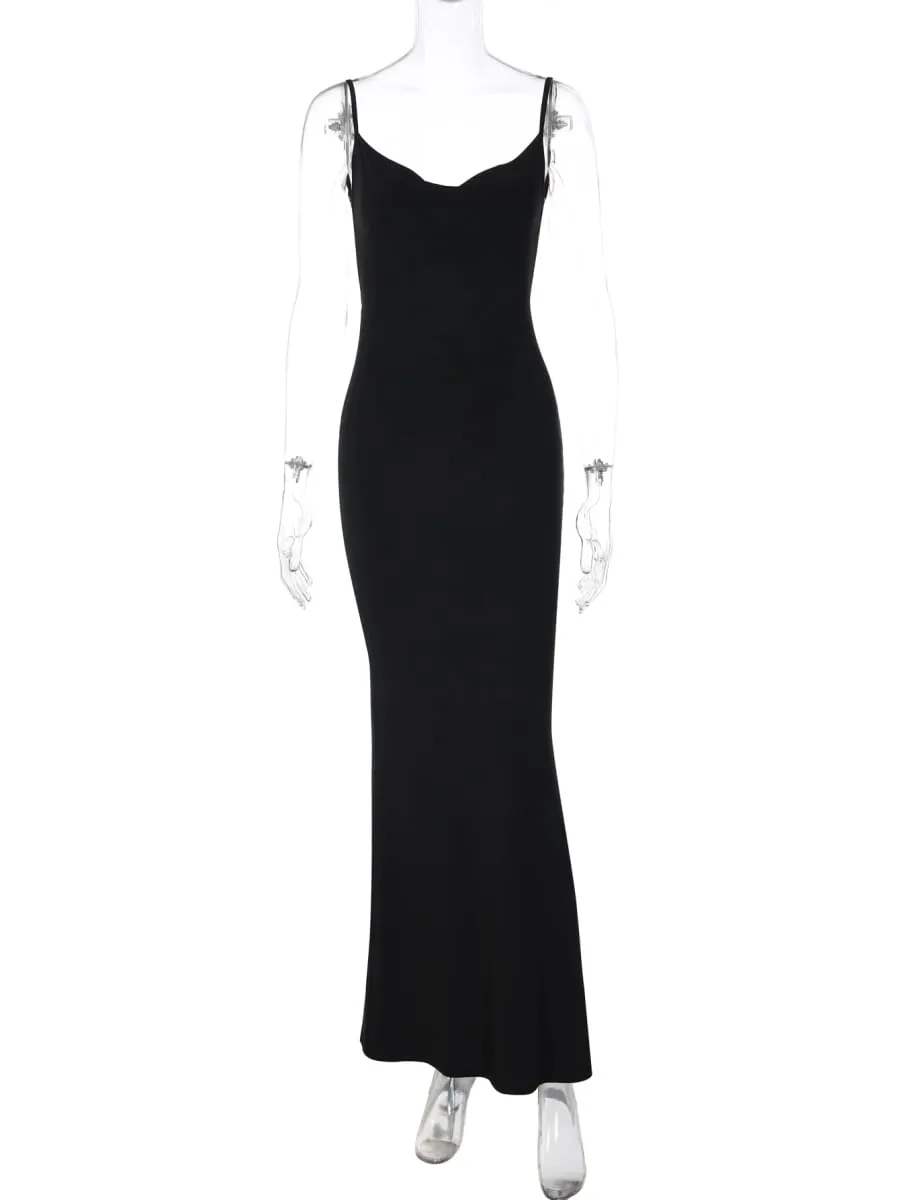 Hugcitar mode solide glisse dos nu brodé papillon paillettes Sexy Maxi robe été automne femme vêtements soirée — image 6