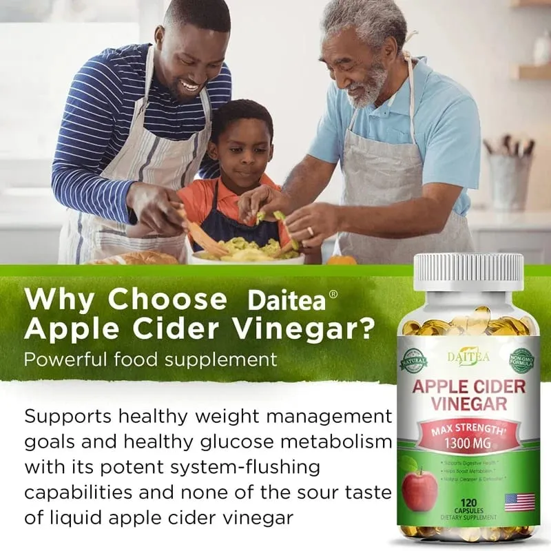 Daitea apple cider vinegar capsules support obesity-prone body management burn fat and inhibit fat accumulation — image 6