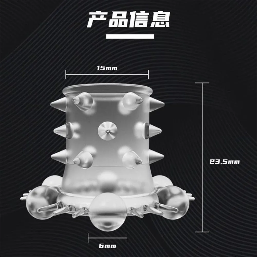 1PC Penis Ring Sleeve Crystal Cock Ring Reusable Condom Delay Ejaculation Sex Toys for Men Male Lock Cockring Intimate Goods — image 2