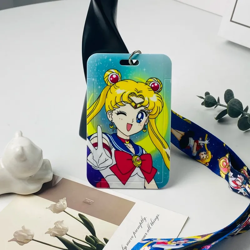 Pemegang Tauliah Anime Lanyard Kartun untuk Tali Leher Kunci Untuk Lencana Kad Hadiah Aksesori Gantungan Kunci Gantungan Kunci Gim