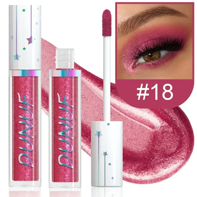 24 Farben Lidschatten-Stick, flüssiger Eyeliner, metallische Farbe, grün, Perlglanz, Glitzer, Lidschatten, wasserfest, Hochglanz-Make-up-Pigment — image 27