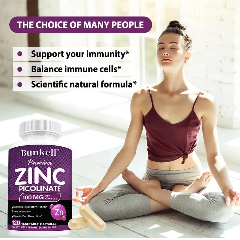 Zink Picolinate Premium 100mg Penyerapan Tinggi Sokongan Imun Kesihatan Pernafasan Pengeluaran Tenaga & Suplemen Tidur — image 5