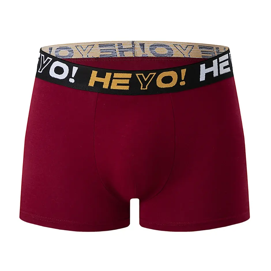 4-Piece Set of Men's Solid Color Cotton Underwear, Casual and Versatile, Elastic Waist, Comfortable Four Corner Plus Size Shorts — image 5
