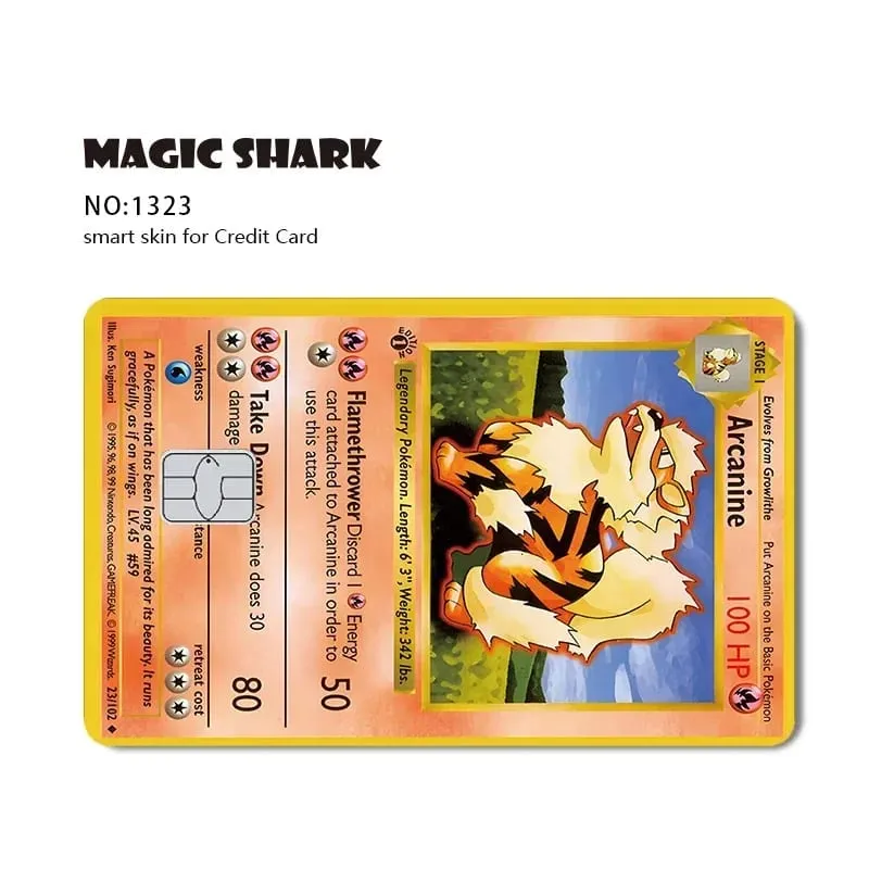 2025 New Pokemons Charizard Blastoise Bulbasaur Eevee Metwo Sticker Film Skin Cover for Credit Debit Card — image 15