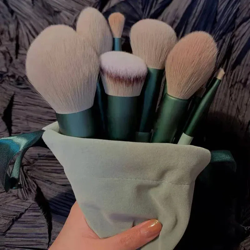 Juego de brochas de maquillaje suaves y esponjosos, 13 Uds., para base cosmética, colorete en polvo, sombra de ojos, brocha de maquillaje para mezclar Kabuki, herramienta de belleza — image 3