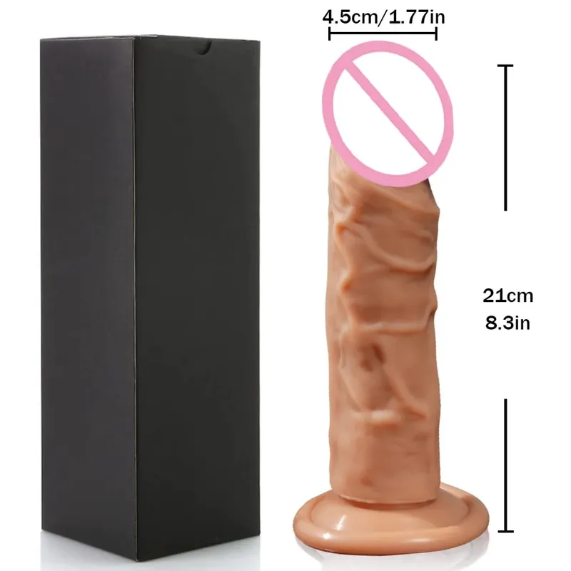 Realistischer Silikondildo mit Saugnapf G-Punkt Analdildos Strapon Dick Analplug Masturbator Erwachsene Sexspielzeuge für Frauen — image 9