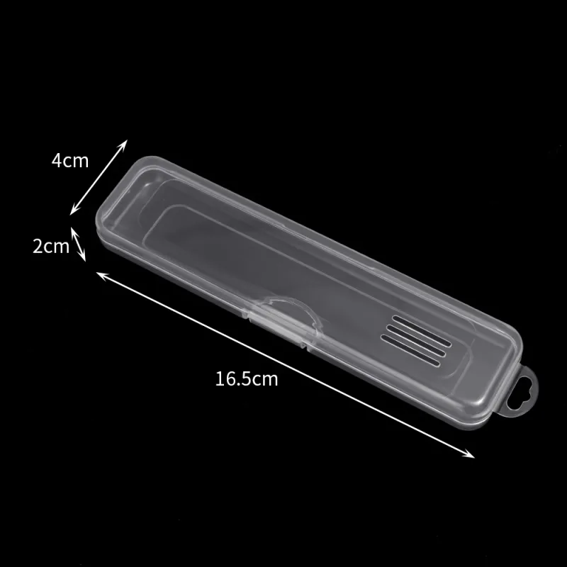Scatola porta pennelli trasparente per trucco, plastica antipolvere, organizer per pennelli, contenitore leggero per stoviglie, strumenti di bellezza
