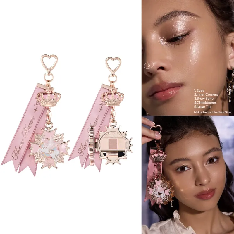 Flower Knows Knight – Palette de fards à paupières licorne, Mini accessoire de maquillage, Design fantaisie licorne, décoration de sac à cosmétiques — image 5