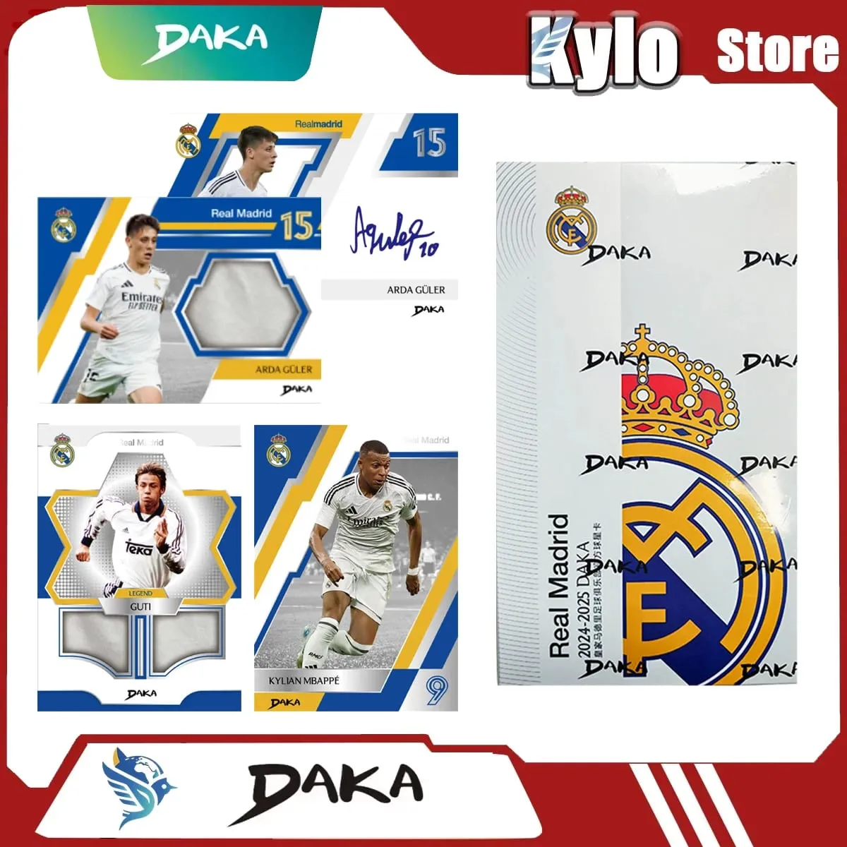 Echte originale 2025 DAKA Real Madrid Star-Karten-Sammelbox, limitierte Auflage, nummerierte Signatur, ein Muss für Fan-Sammler — image 1