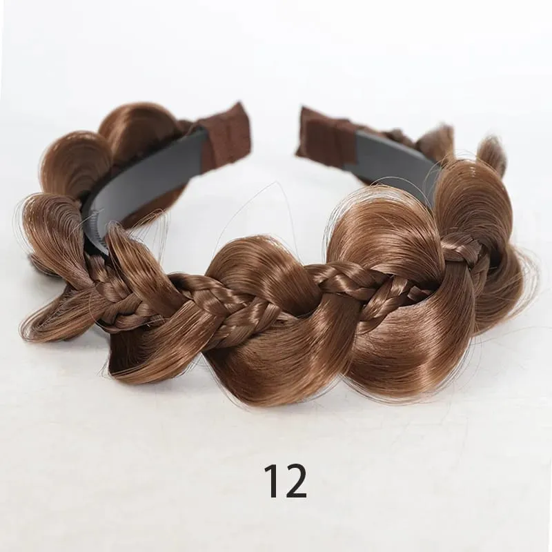 Twist Braid fejpánt szintetikus halcsontfonatos parókás fejpánt 1db csúszásmentes Twist Braid hajkarika hajkiegészítők női lányoknak — image 11