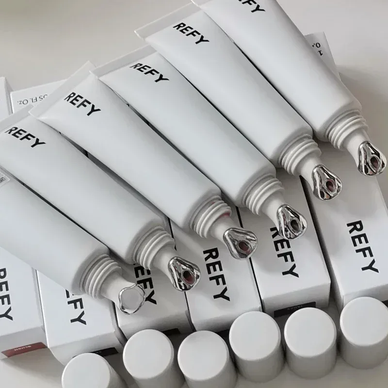 Brand Refy Lesk na rty Kovový aplikátor Hluboce hydratační Vyživující Plumping Lesk Nelepkavý saténový make-up nahé rty Kosmetika — image 4