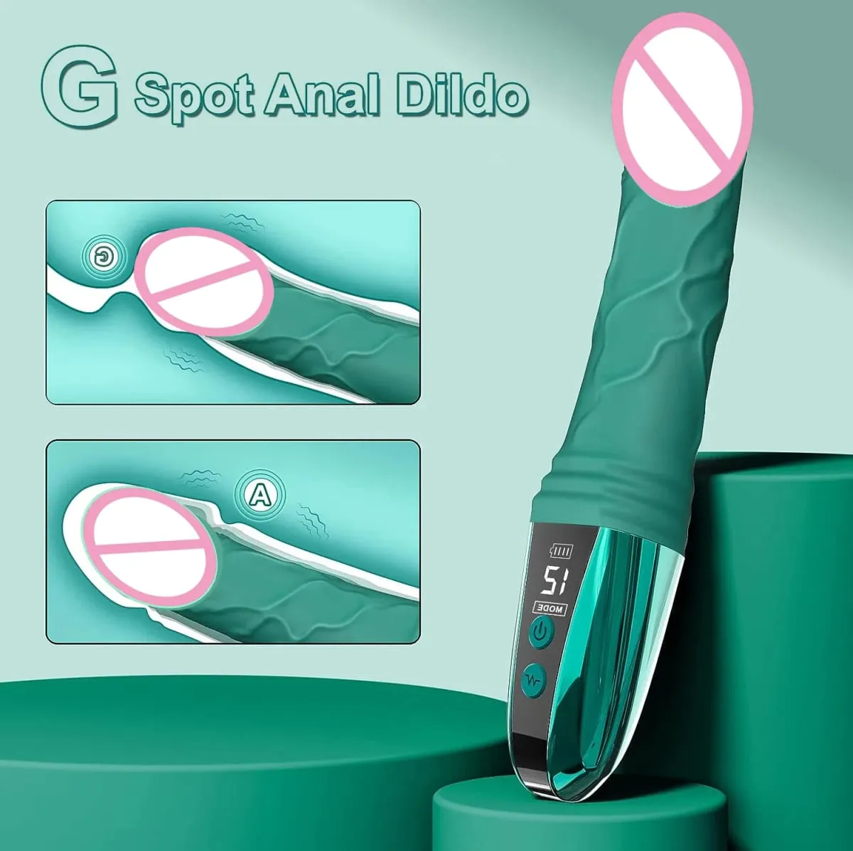 Weibliche LCD Display Vibrator Klitoris Nippel Gspot Tease Dildo Stimulator Vagina Anal Masturbator Sex Spielzeug für Frauen Männliche Paare — image 2