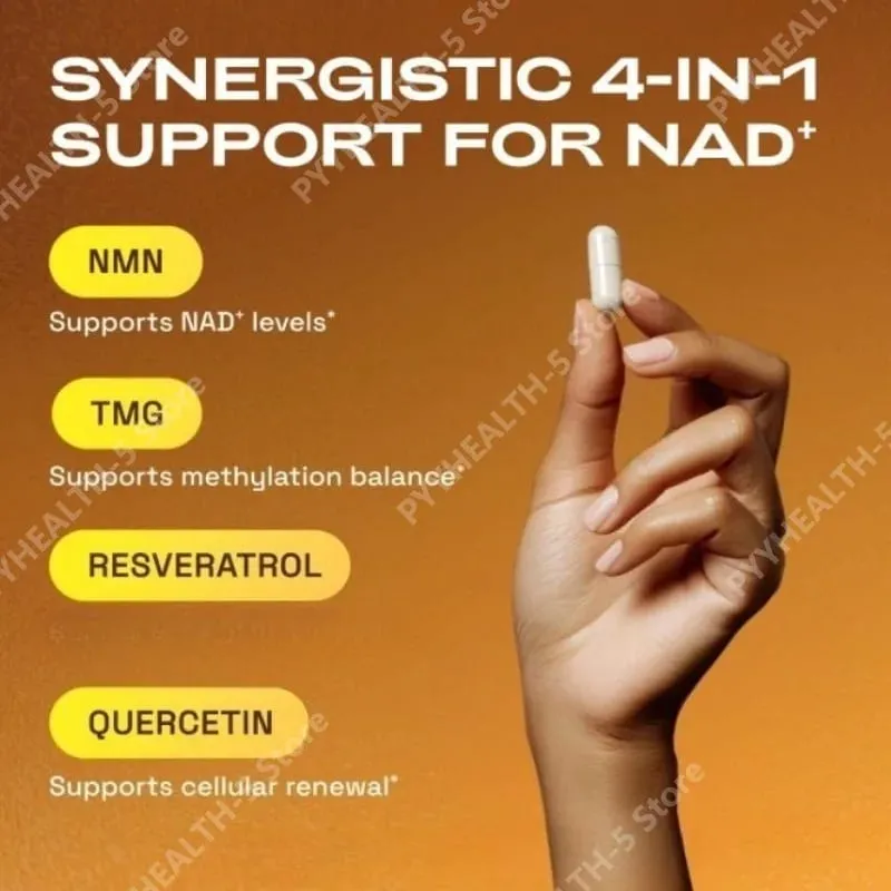 NMN 캡슐 보충제 1000mg NAD+ 보충제 뇌 에너지 지원 60 캡슐 — image 2