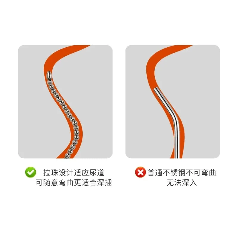 Electric shock Stainless Steel Urethral Sound Dilators Penis Plug Insert Stimulation Catheter Beads Masturbator Sex Toys For Men — image 2