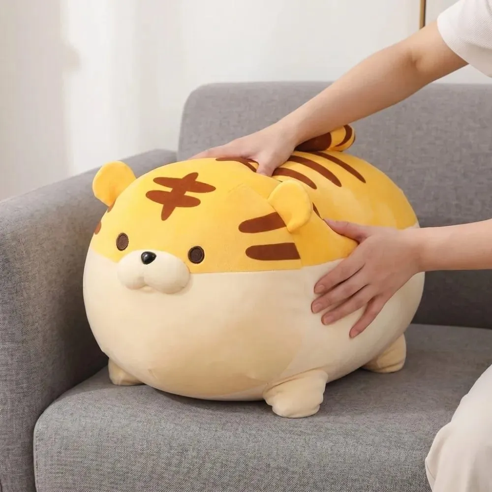 Bantal Plush Kapas Bawah Kreatif Boneka Kartun Comel Mainan Mewah Harimau Mewah Lembut Riadah Harian — image 2