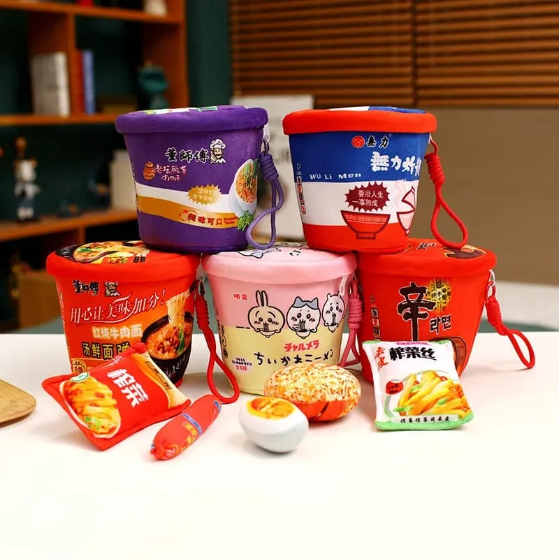 Simulation Lifelike Noodle Series Plush Toys Creative Stuffed Soft Instant Noodle Bucket Funny Pillow for Girls Gift Home Decor — image 2