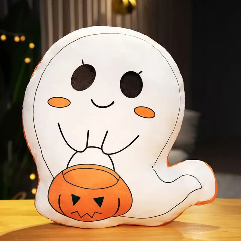 Oreiller doux amusant, fantôme de citrouille, elfes mignons, squelette de mort, chat foncé, décoration de maison Halloween, coussin de canapé, jouets de sieste, 30CM — image 8