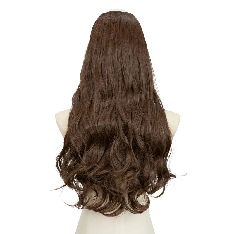 Premium Synthetic U-Part Clip In Hair Extension Long Thick Curly Natural Blonde False Heat Resistant Hair Hairpieces For Women — image 11