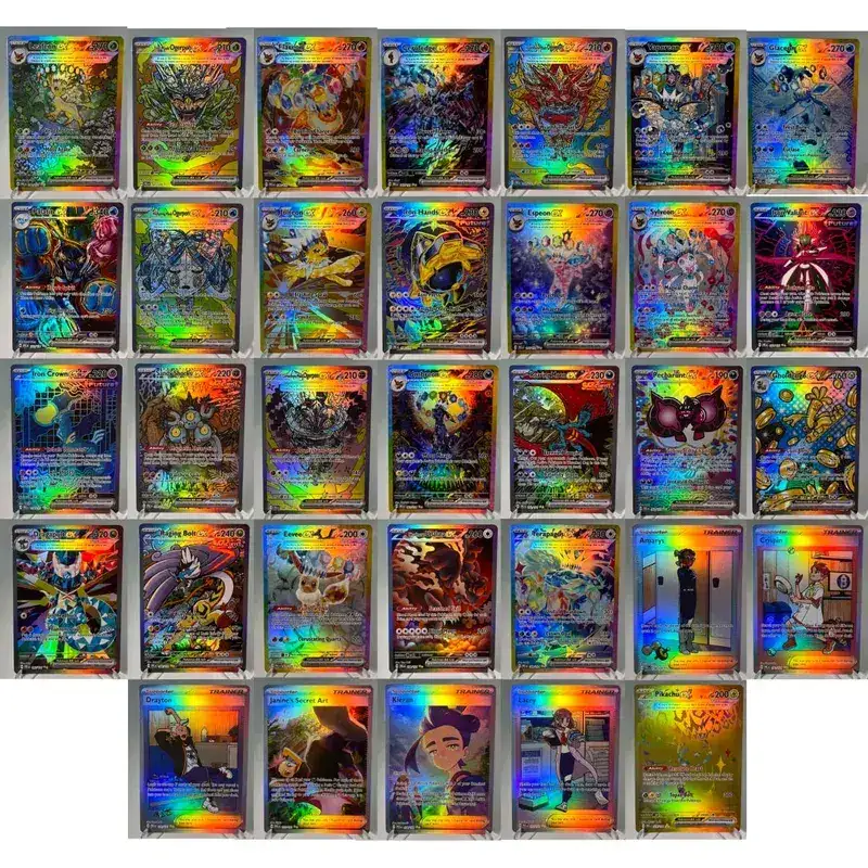 Kad PKM Prismatic Evolutions PTCG5-A GX Rainbow Umbreon Sylveon Leafeon ex Rare Collection Battle Toys Hadiah untuk Hobi — image 4