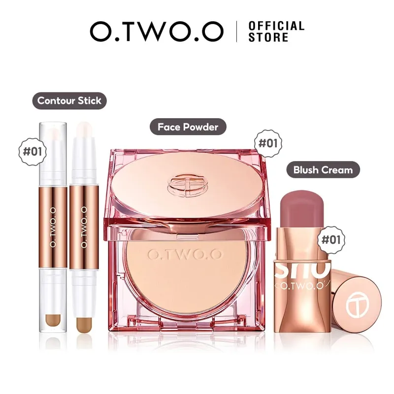 O.TWO.O Ansigtsmakeup Sæt Foundation Cream Brush Concealer Moisturiz Glat Vandtæt Fuld dækning Langtidsholdbar ansigtsmakeup — image 2