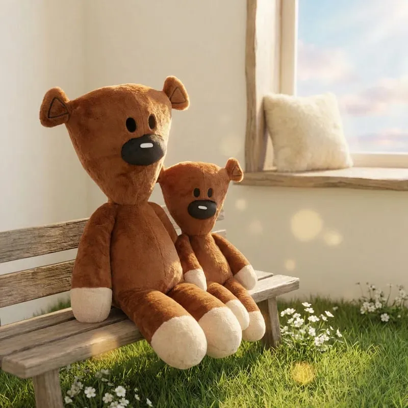 27cm Fun Mr Bean Teddy Bear Plush Toy Stuffed Animals Cute Coffee Bear Baby Stuffed Doll Mini Pillow Decor Soft Children Birthda — image 6