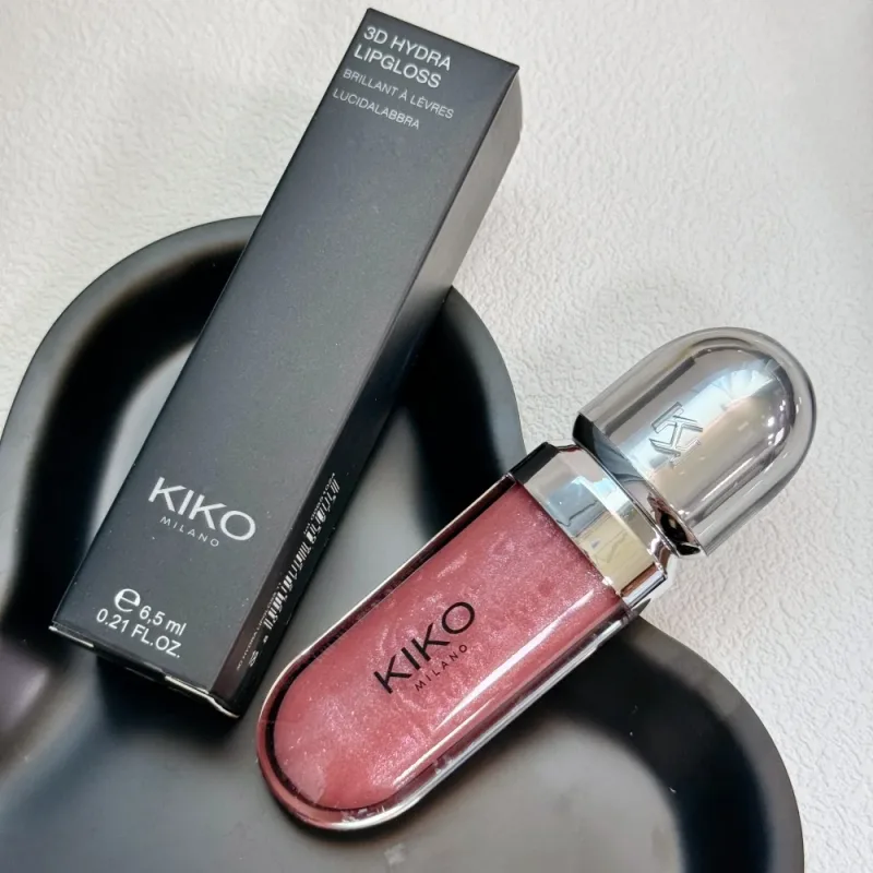 Kiko Asli 3D Cermin Lip Glaze Kalis Air Tidak Luntur dan Cawan Tidak Melekat Warna Pes Kacang Lembut Warna Mata Berkilat Halus Pesona Merah — image 28