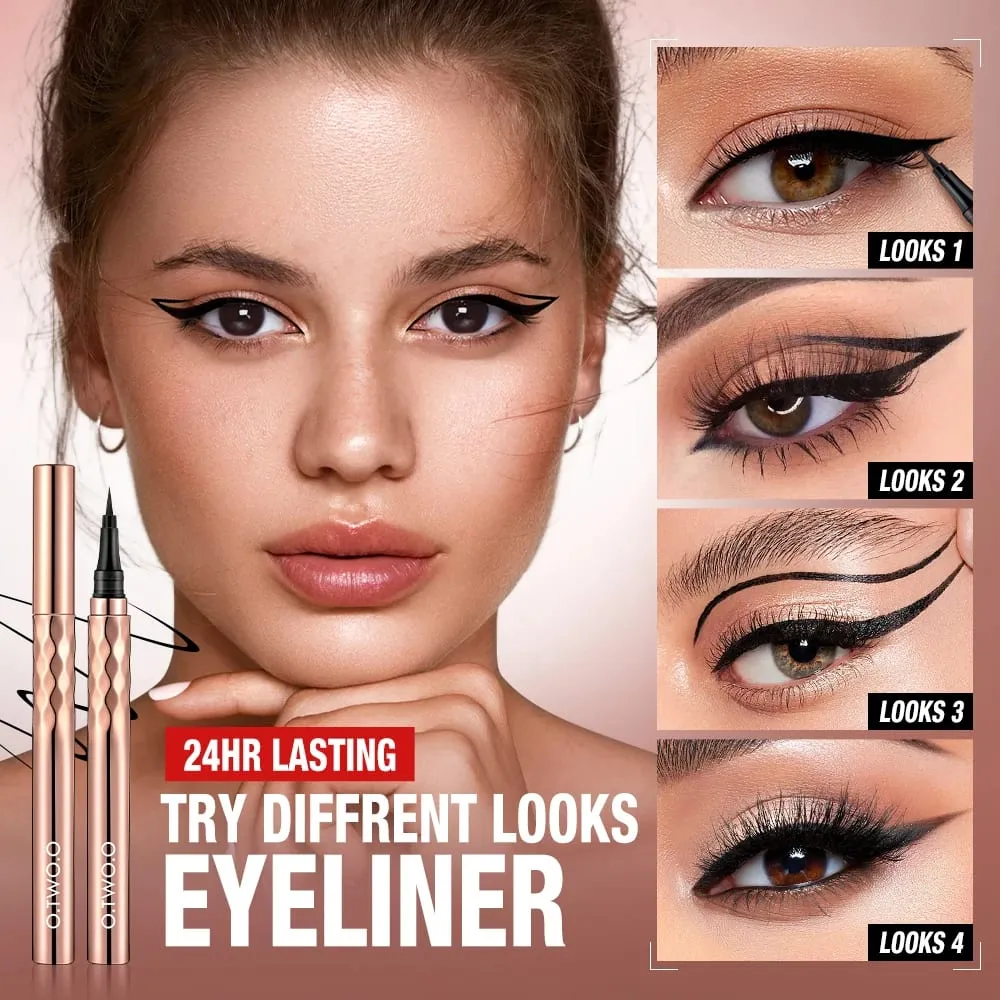 O.TWO.O 8 τμχ Πλήρες κιτ Μακιγιάζ Περιλαμβάνει Eyeliner Lipstick Blusher Face Setting Powder Mascara Eyelash Curler Sunscreen Cosmetic