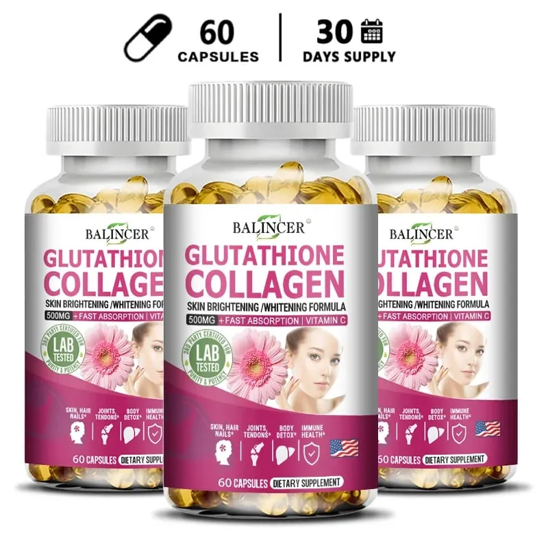 Glutathione Supplements - Collagen Booster Antioxidant Support Liver Detoxification Skin Whitening and Brightening — image 11
