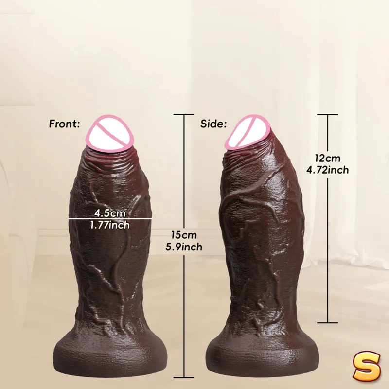 XXL ขนาดใหญ่ที่ใหญ่กว่าสมจริง Dildos ซิลิโคนหนา Anal Dildo Expander หนาอวัยวะเพศชายของเล่นสำหรับผู้ใหญ่ Masturbation Butt Plug 18 + — image 15