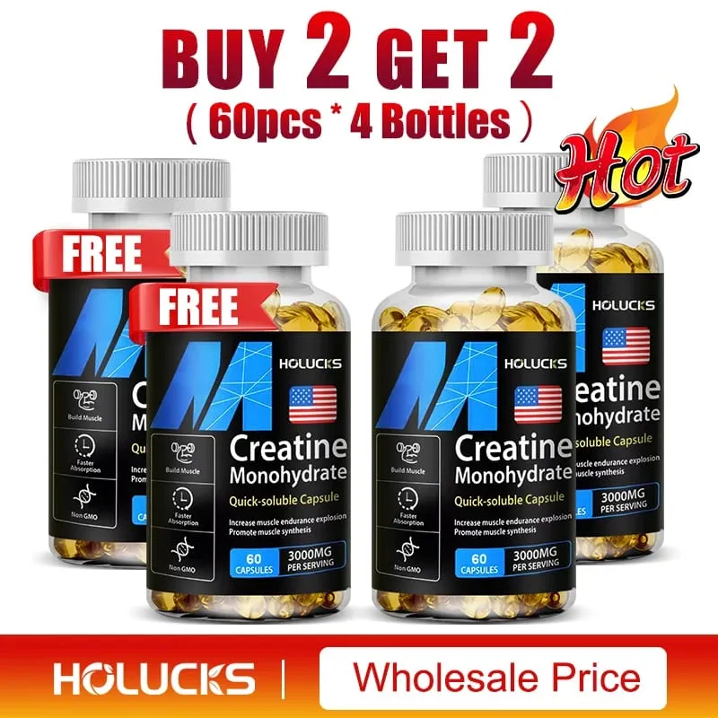 ซื้อ 2 แถม 2 ฟรี! แคปซูลครีเอทีนโมโนไฮเดรตบริสุทธิ์สนับสนุนการเจริญเติบโตของกล้ามเนื้อ ความแข็งแกร่งและประสิทธิภาพช่วยเพิ่มการทำงานของการรับรู้ — image 11
