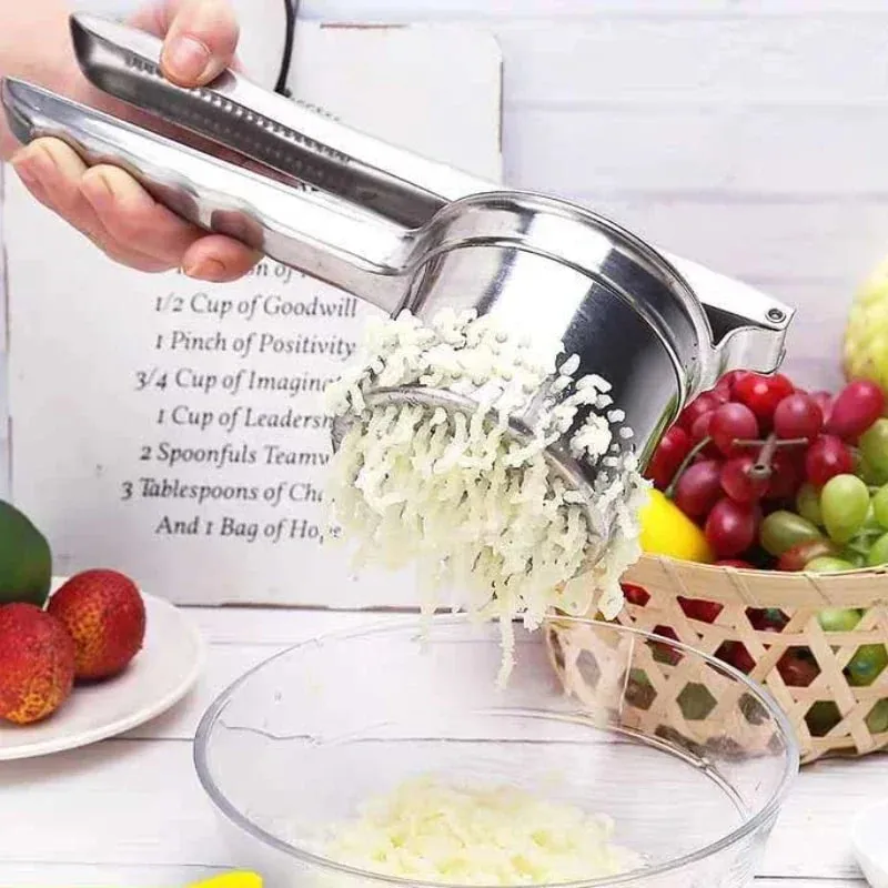 Masher Ricer Prasa Puree Ziemniaczane Ze Stali Nierdzewnej Kruszenie Puree Owoce Warzywa WyciskaczSokowirówka Prasa Ekspres Narzędzia Kuchenne — image 8