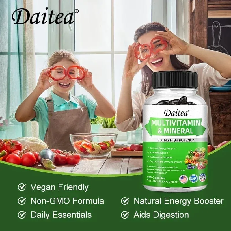 Multivitamin Capsules with Mineral Supplement To Provide Energy Prostate Skin and Eye Health Immune Support for Women and Men — image 3